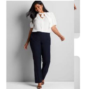 Women's Lane Bryant Black The Houston Trousers Plus Size 28 Short